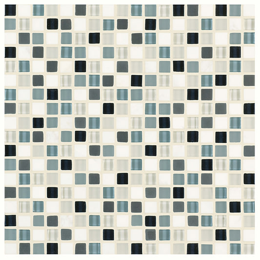 Ebb and Flow in Wind And Rain .5"x.5" Glass Tile
