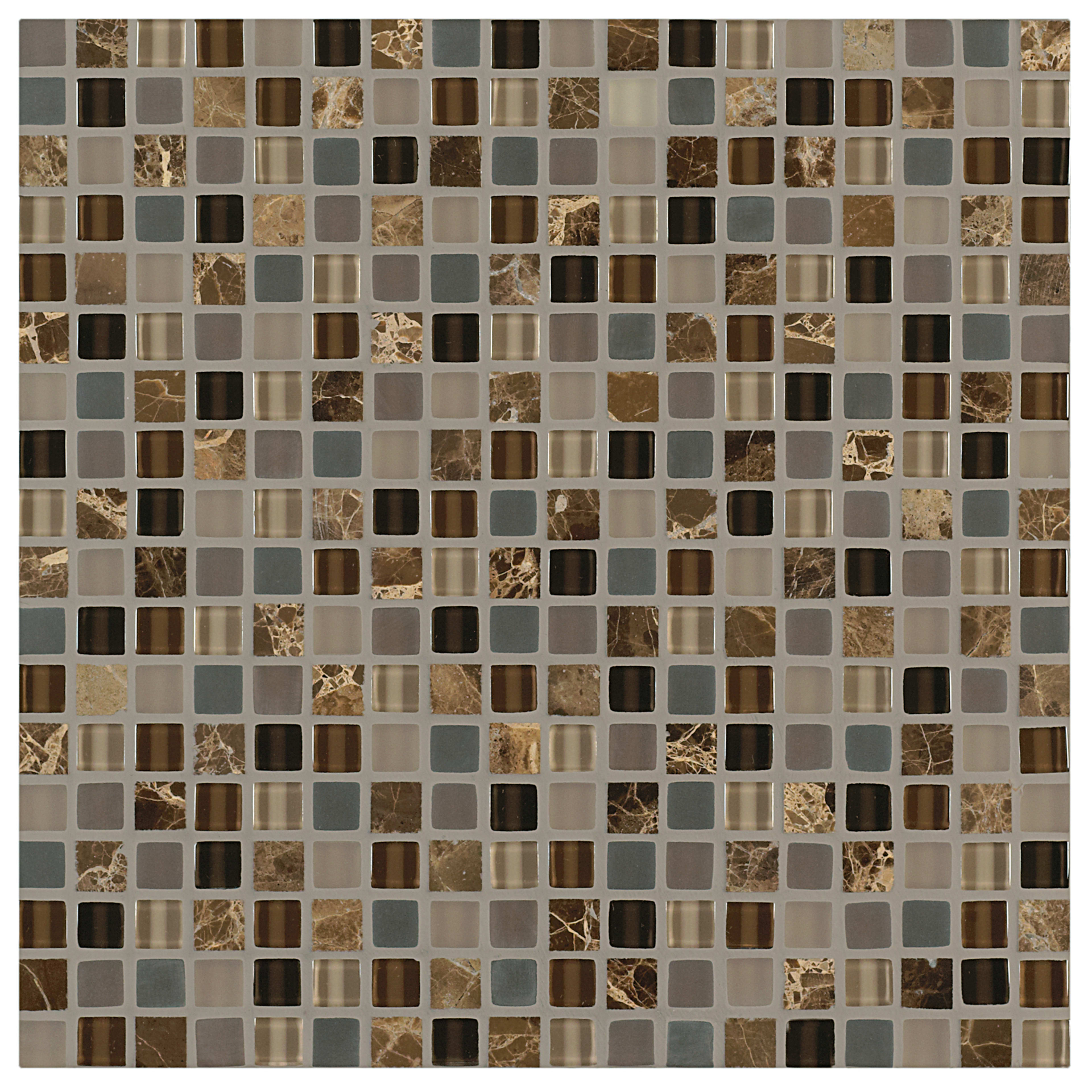 Ebb and Flow in Sticks And Stones .5"x.5" Glass Tile