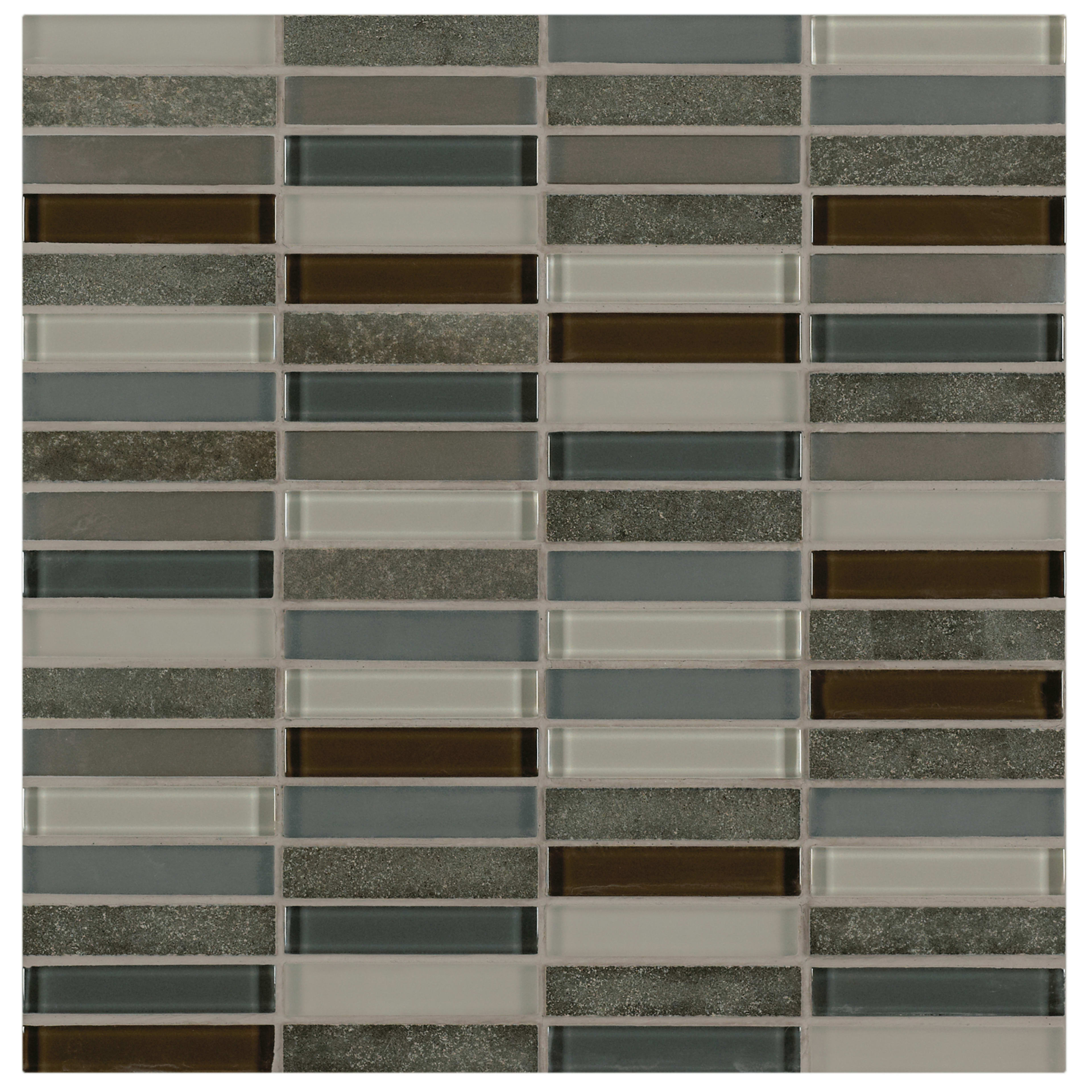 Ebb and Flow in Dusk And Dawn .5"x3" Glass Tile