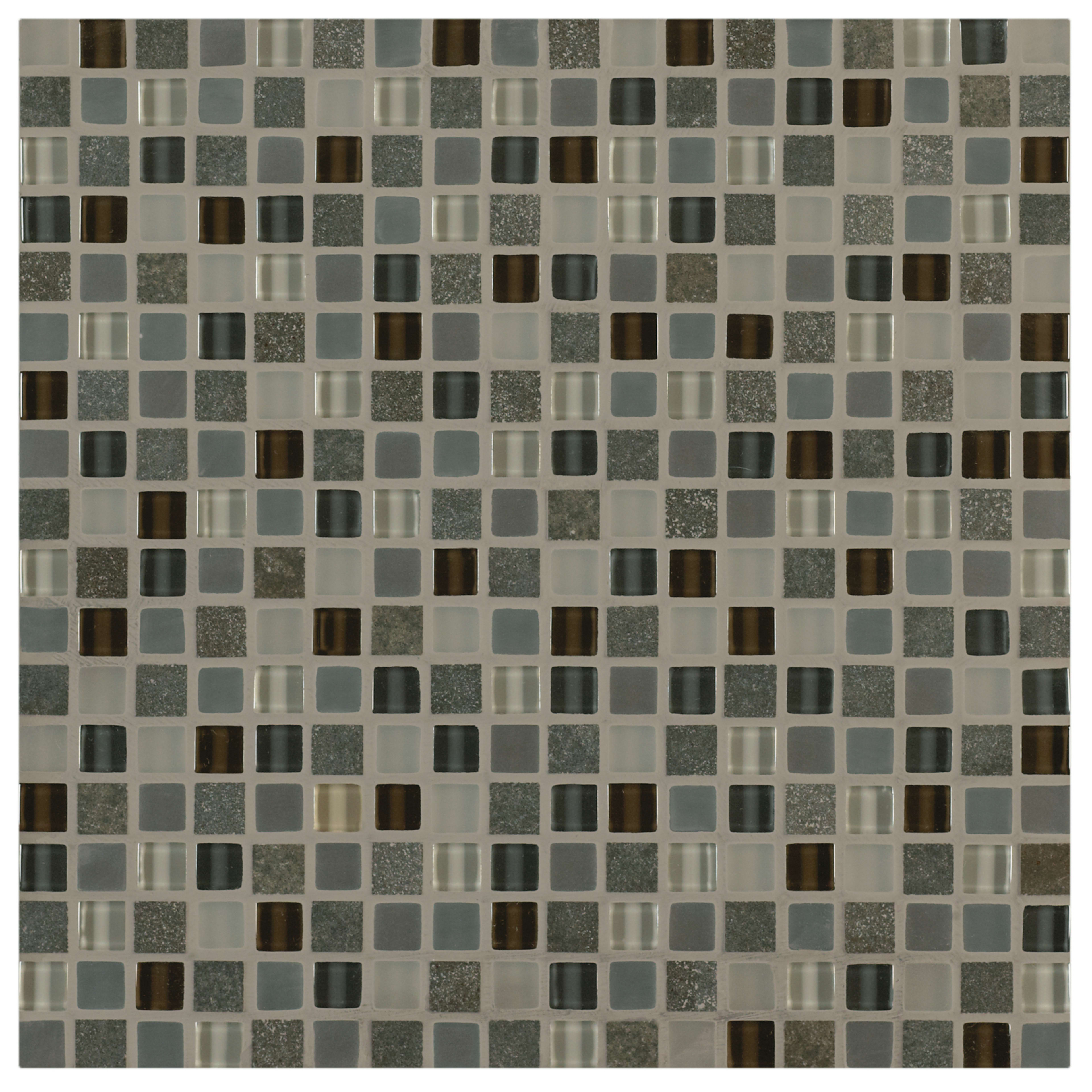 Ebb and Flow in Dusk And Dawn .5"x.5" Glass Tile