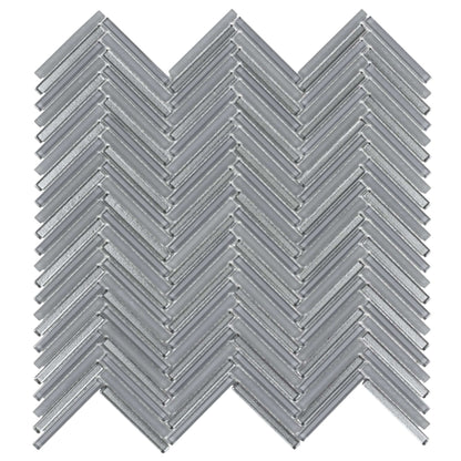 Seasons in Wind Herringbone Glass Tile