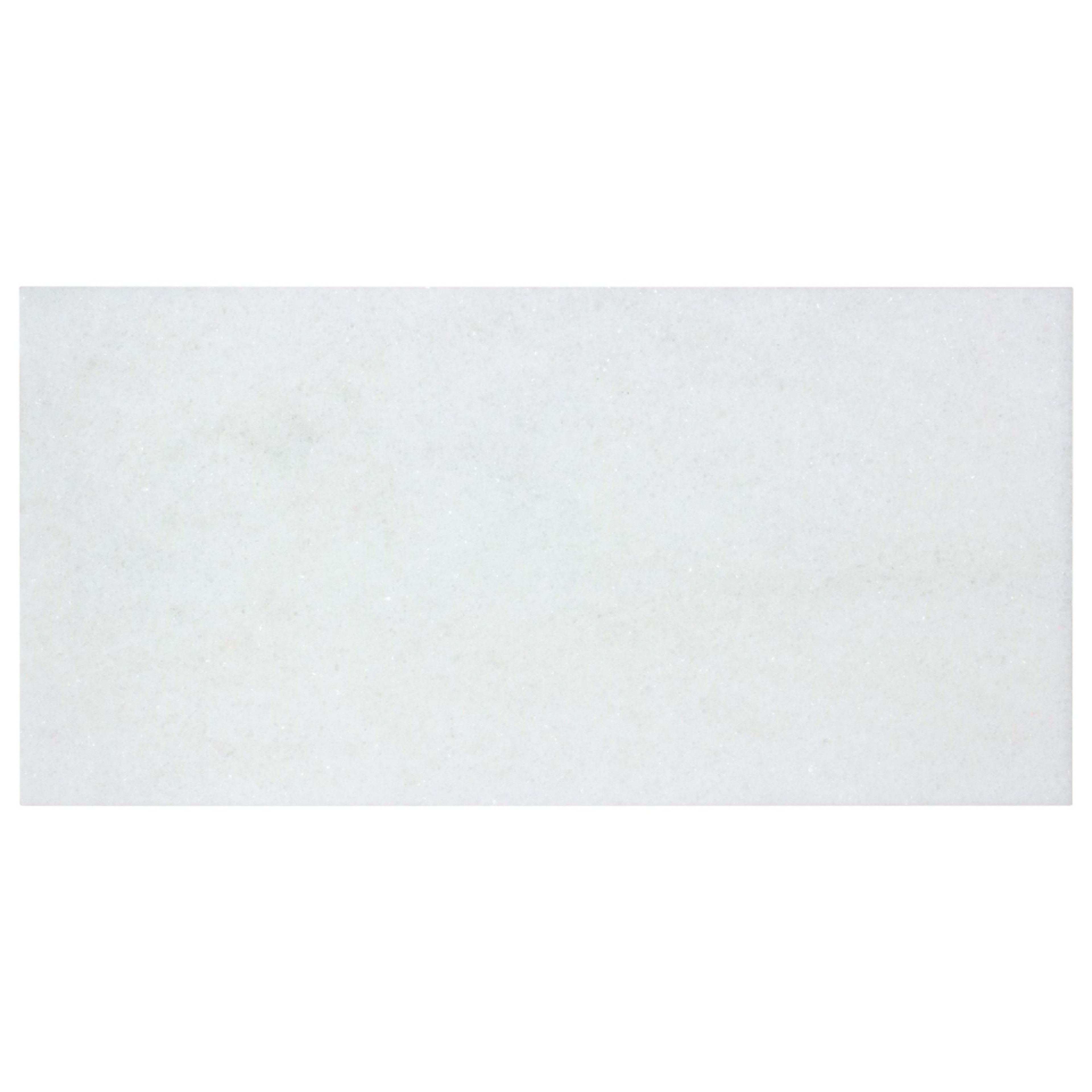 The Finish Line in Regency White 9x18 Natural Stone