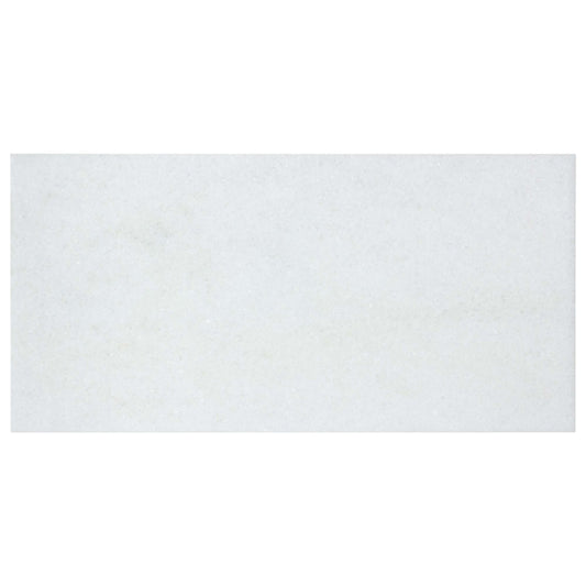 The Finish Line in Regency White 9x18 Natural Stone