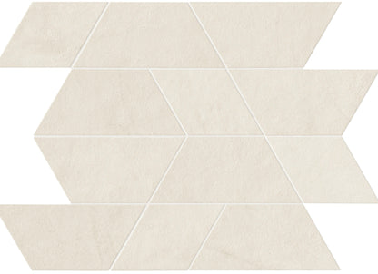 Spectrum in White Mosaic 14x12 Matte