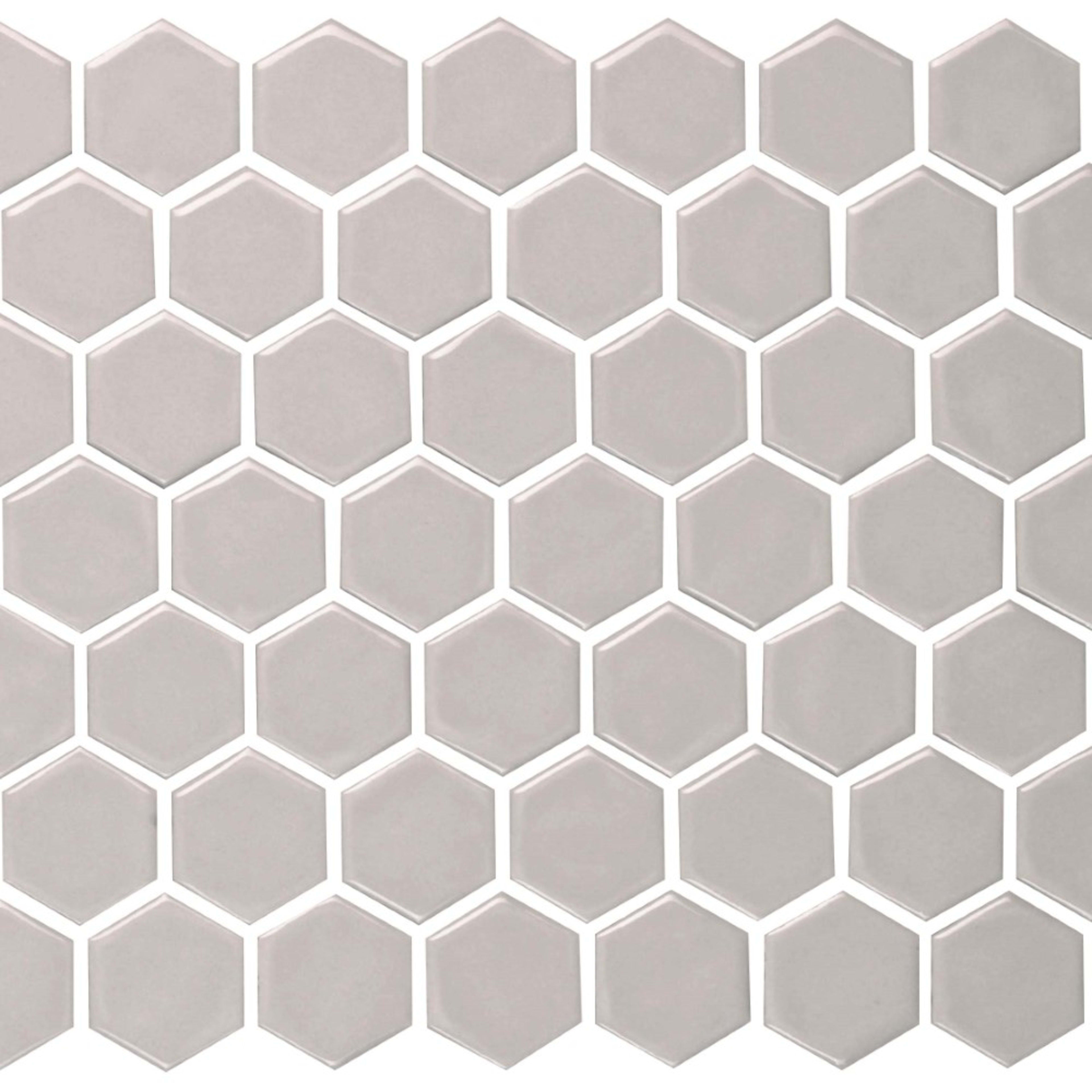 Regina in Light Gray Mosaic Hexagon Tile