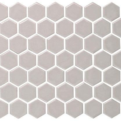 Regina in Light Gray Mosaic Hexagon Tile