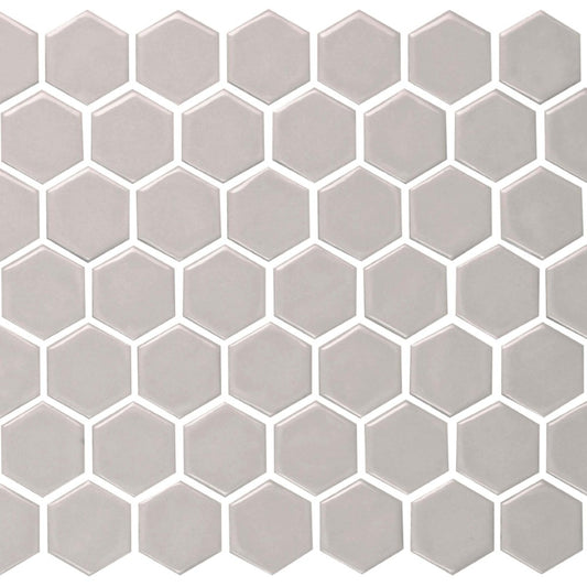 Regina in Light Gray Mosaic Hexagon Tile