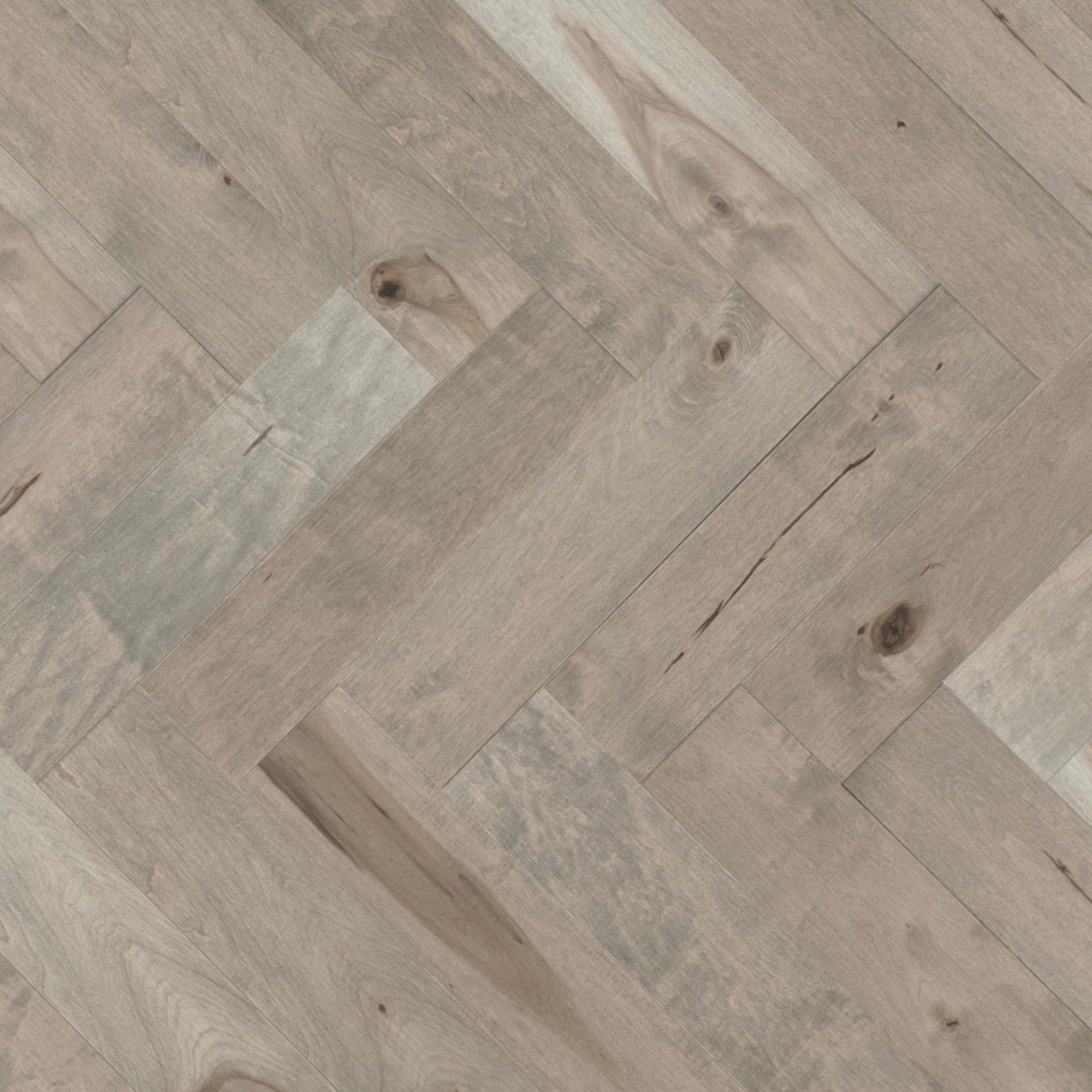 Sweet Memories Engineered - Maple Duramatt in Gelato - 5" Herringbone Smooth Hardwood