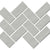 Regina in Light Gray Mosaic Herringbone Tile