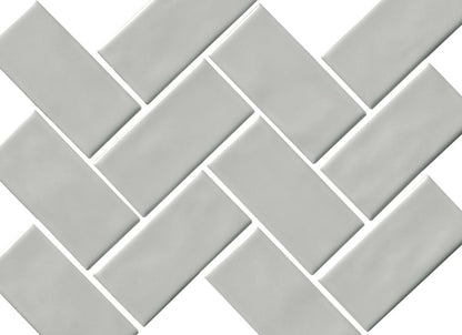 Regina in Light Gray Mosaic Herringbone