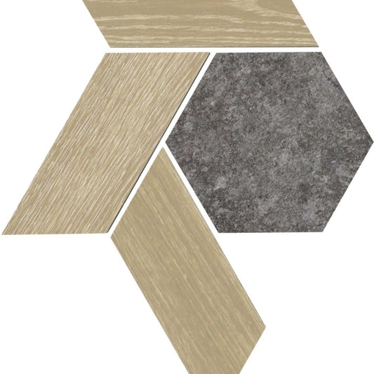 Orleans in Black & Tan Mosaic Tile