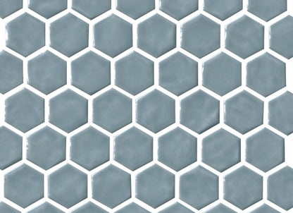 Regina in Light Blue Mosaic Hexagon