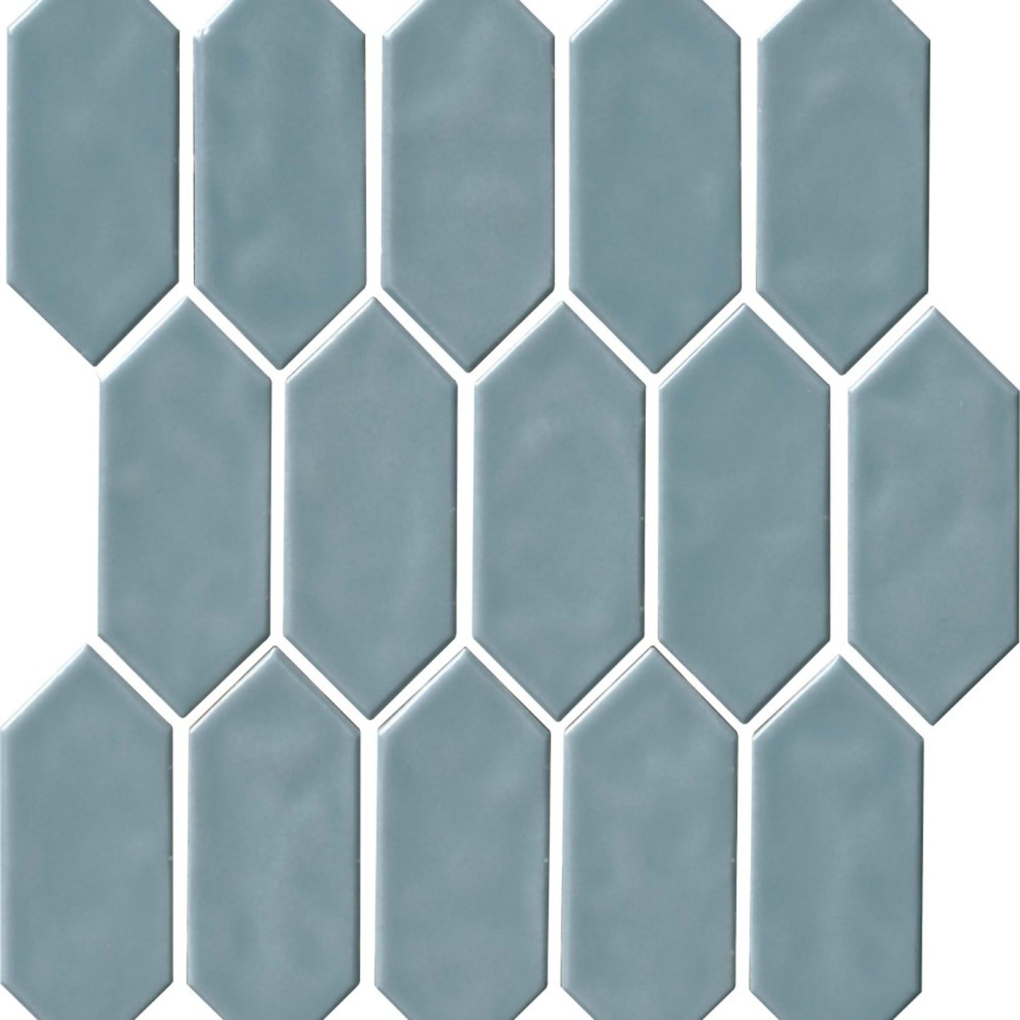 Regina in Light Blue Mosaic Picket Tile