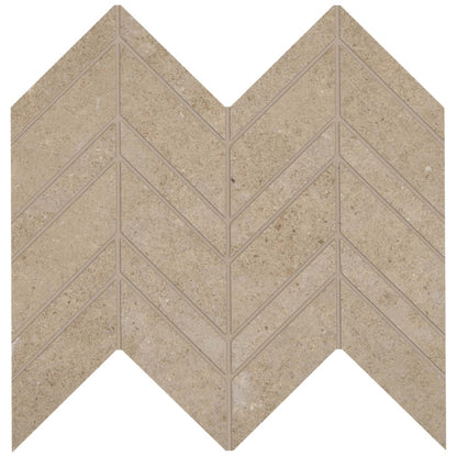 Gallery in Beige Mosaic Chevron Tile