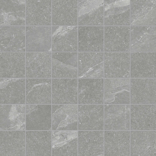 Niles in Medium Grey Mosaic 2x2 Tile