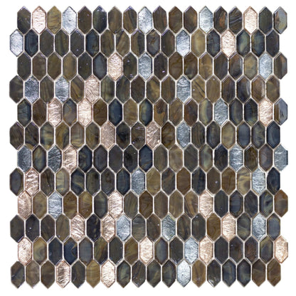 Royal Gems in Regal Tigers Eye Glass Tile