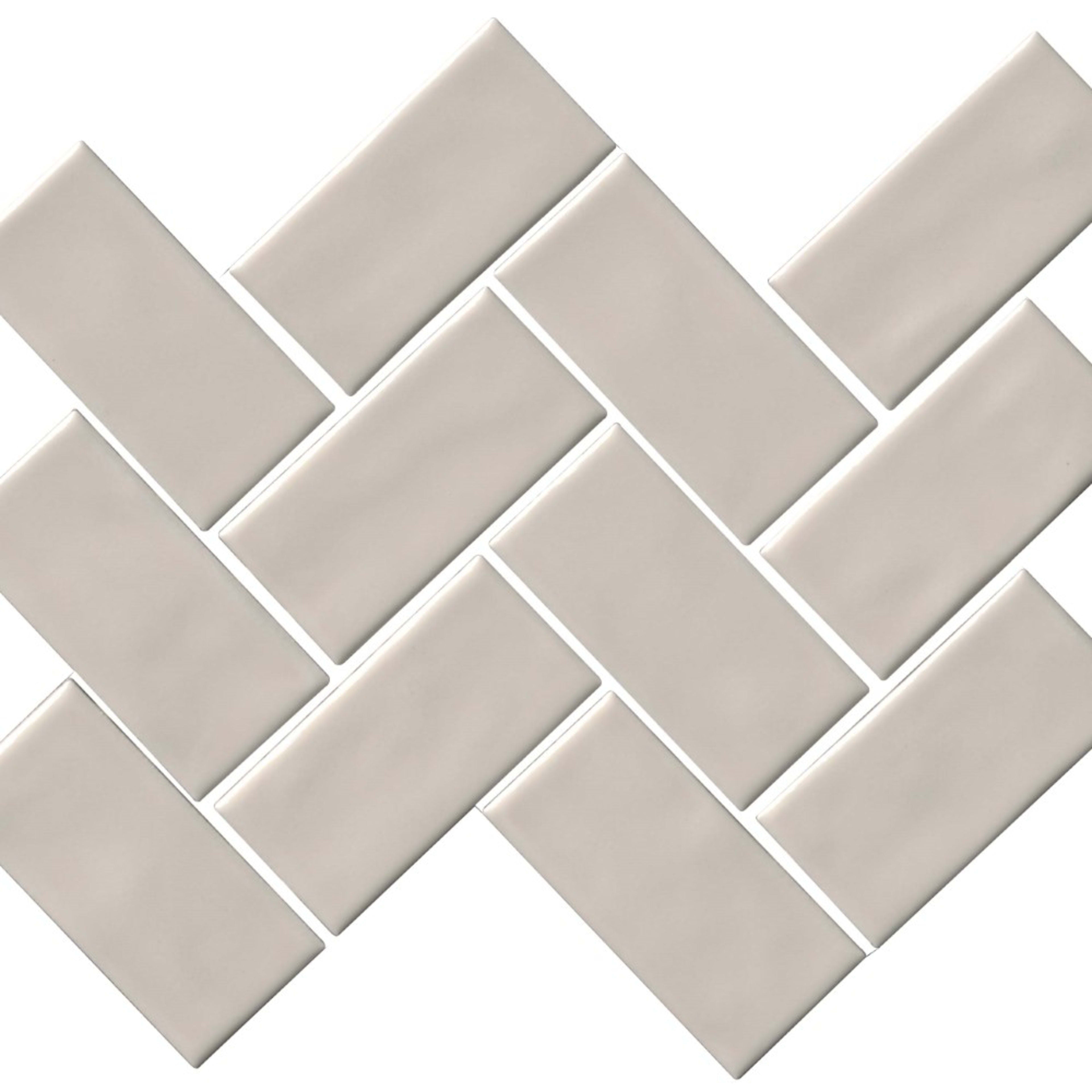 Regina in Sand Mosaic Herringbone Tile