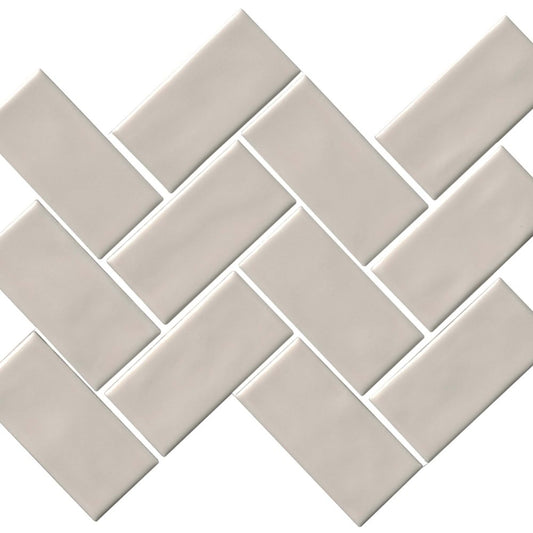 Regina in Sand Mosaic Herringbone Tile
