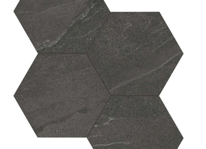 Niles in Black Mosaic 6" Hex
