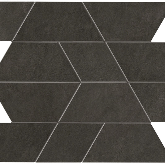 Spectrum in Black Mosaic 14x12 Satin Tile
