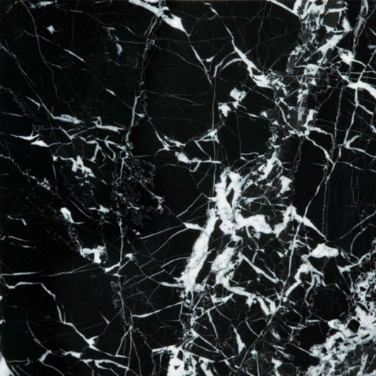 Marble in Black & White 12" X 12" Natural Stone