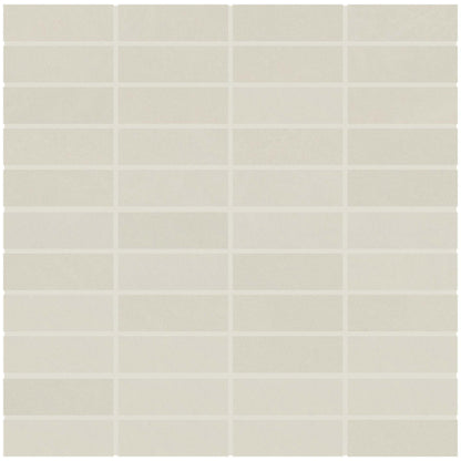 Rift in White Mosaic Stacked Tile