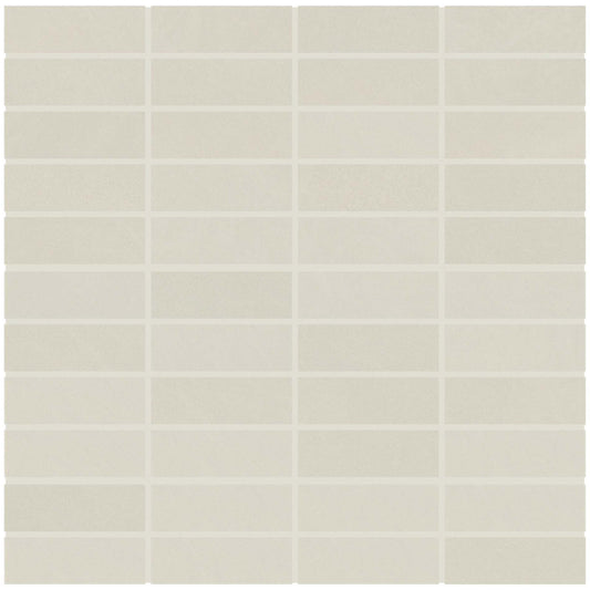 Rift in White Mosaic Stacked Tile