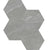 Niles in Medium Grey Mosaic 6" Hex Tile