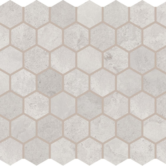 Metric in White Mosaic Tile