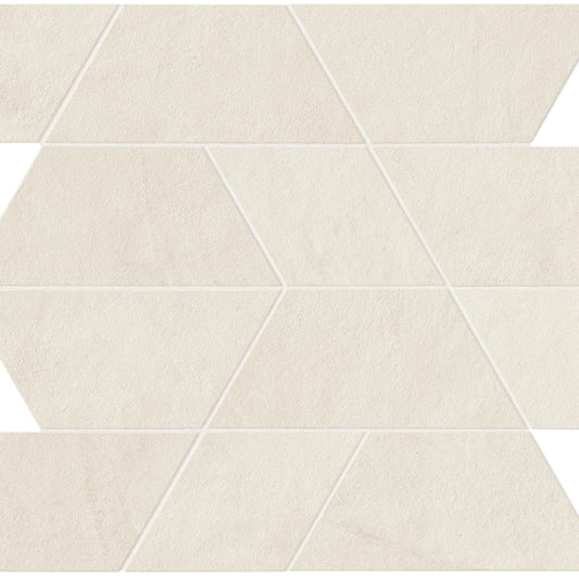 Spectrum in White Mosaic 14x12 Satin Tile