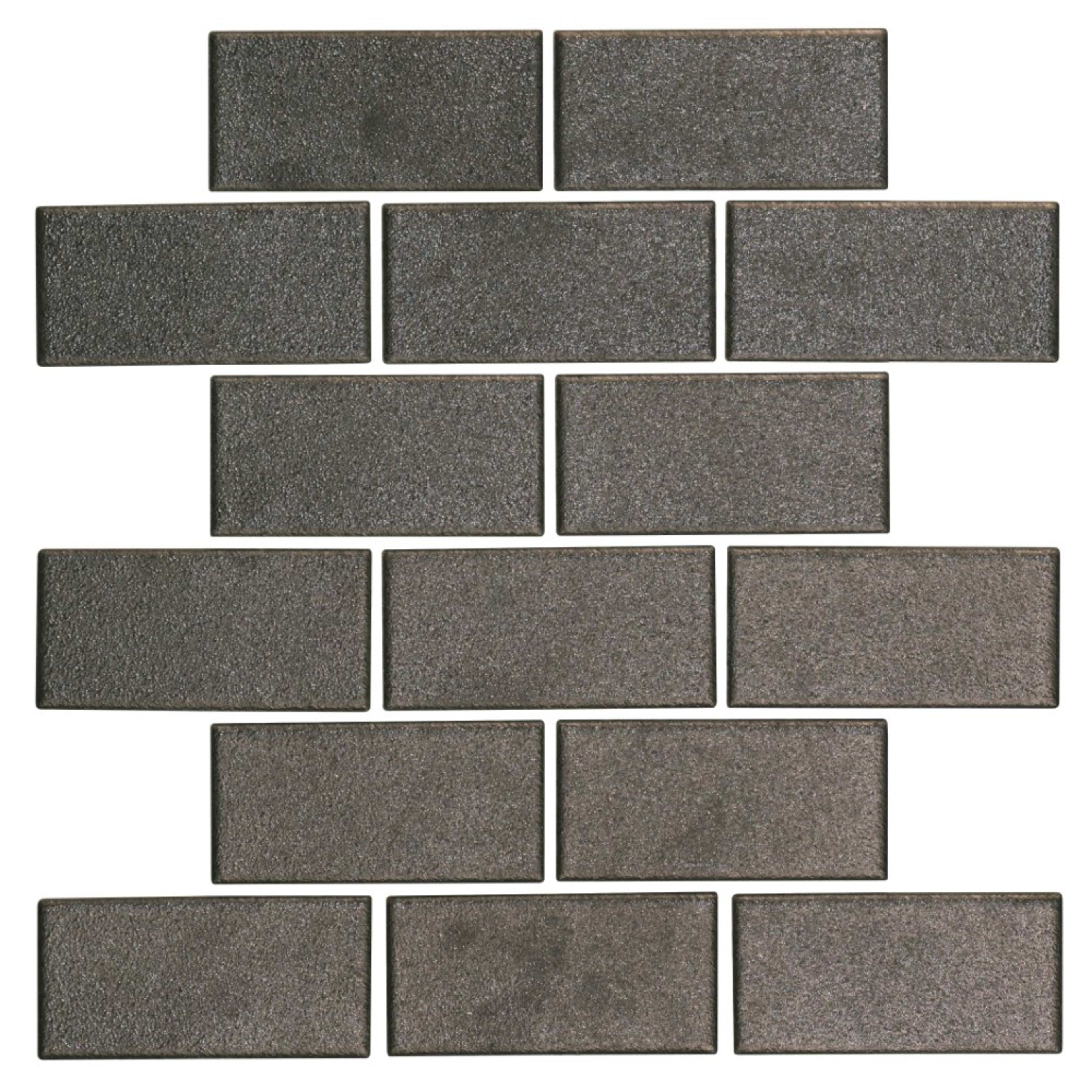 Regina in Dark Gray Mosaic Brick-Joint Tile