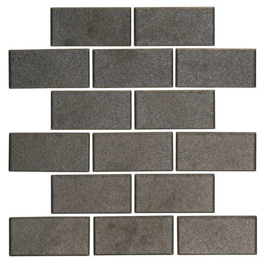 Regina in Dark Gray Mosaic Brick-Joint Tile