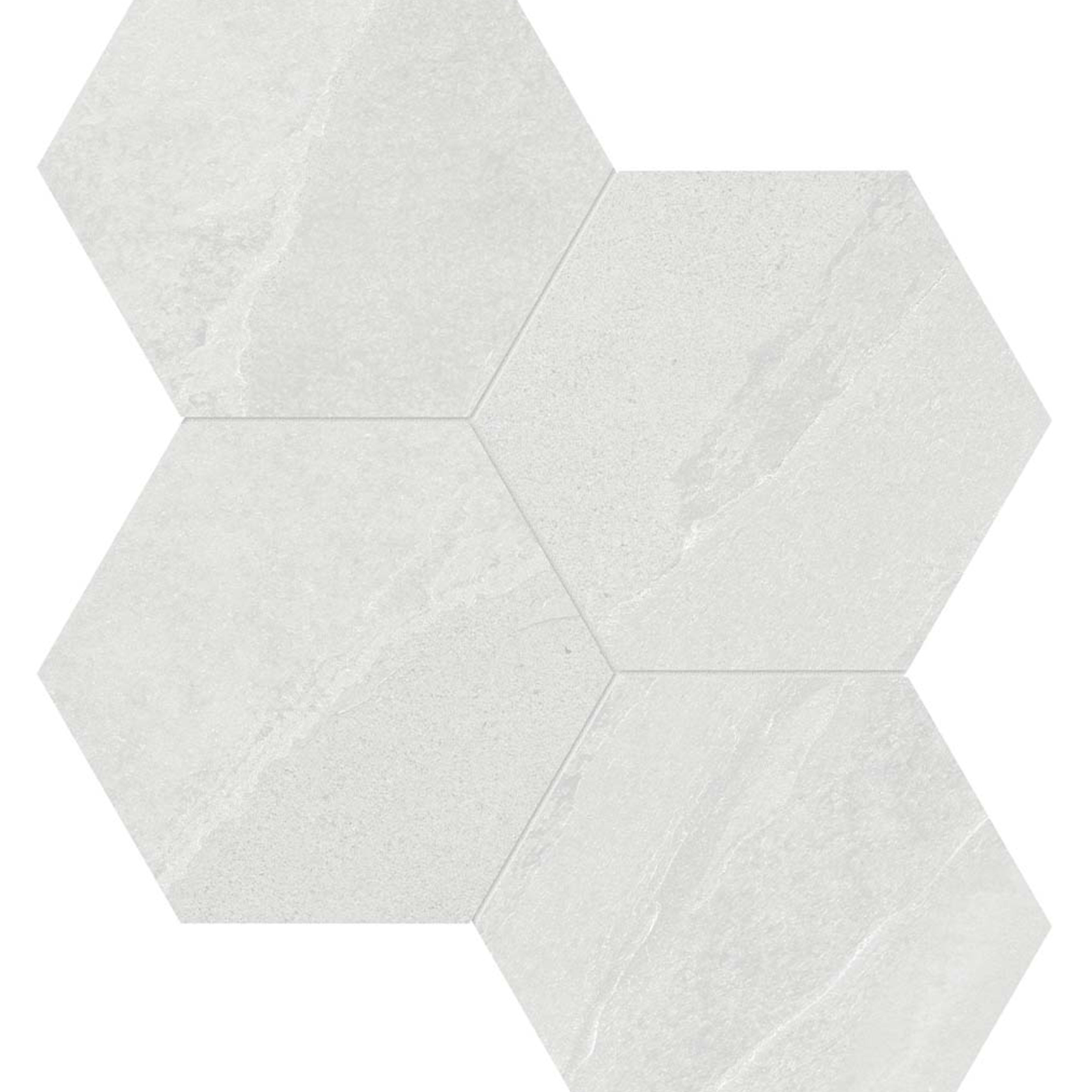Niles in Light Grey Mosaic 6" Hex Tile