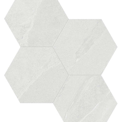 Niles in Light Grey Mosaic 6" Hex Tile