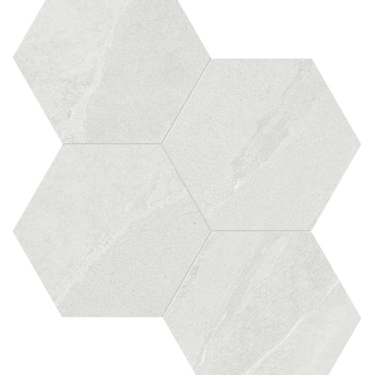 Niles in Light Grey Mosaic 6" Hex Tile