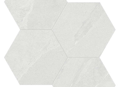 Niles in Light Grey Mosaic 6" Hex
