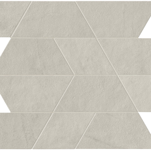 Spectrum in Light Grey Mosaic 14x12 Satin Tile