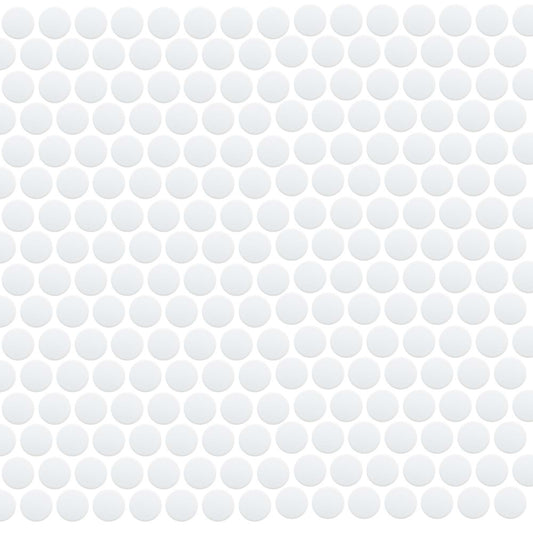 Back to Basics in White Mosaic Penny Round Tile