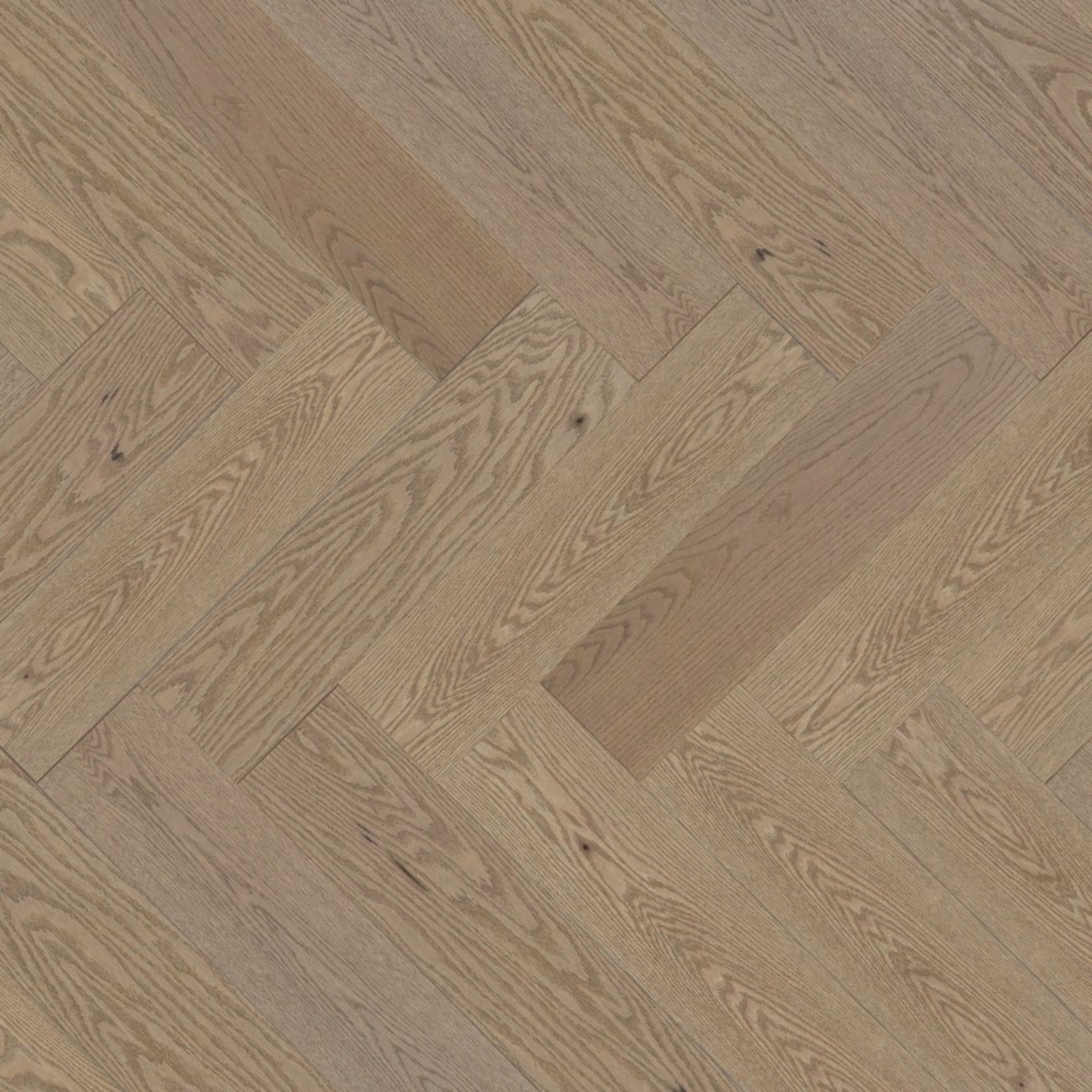 Admiration Engineered - Red Oak in Rio - 5" Herringbone Brushed Hardwood