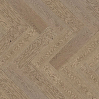Admiration Engineered - Red Oak in Rio - 5" Herringbone Brushed Hardwood