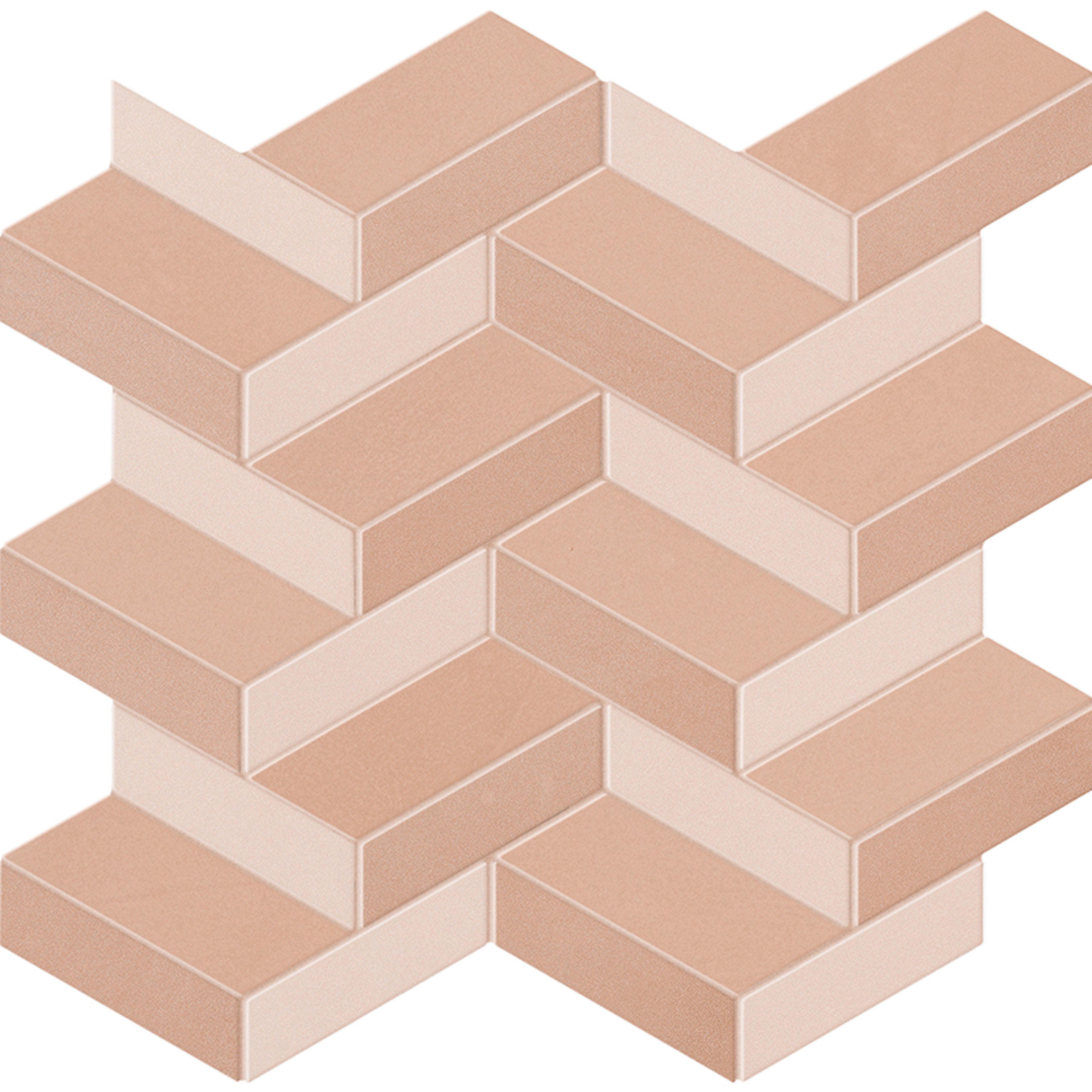 Spectrum in Peach Mosaic 13x12 Tile
