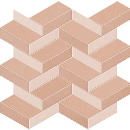 Spectrum in Peach Mosaic 13x12 Tile