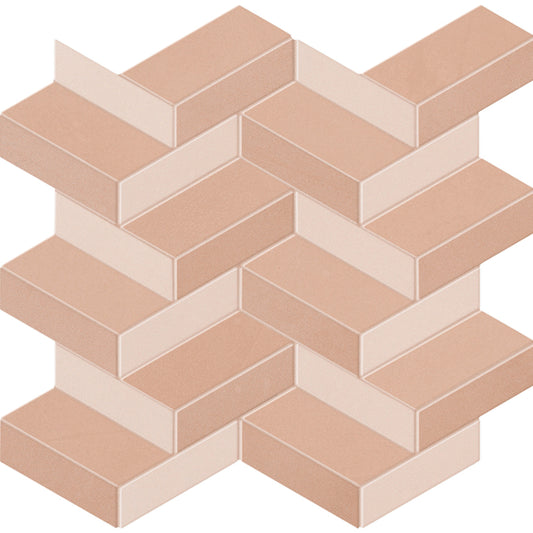 Spectrum in Peach Mosaic 13x12 Tile