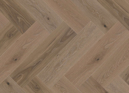 Sweet Memories Engineered - White Oak DuraMatt in Sand Castle - 5" Herringbone Brushed