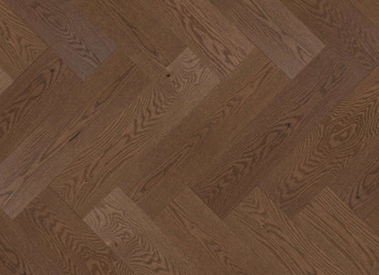 Admiration Engineered - Red Oak in Savanna - 5" Herringbone Brushed