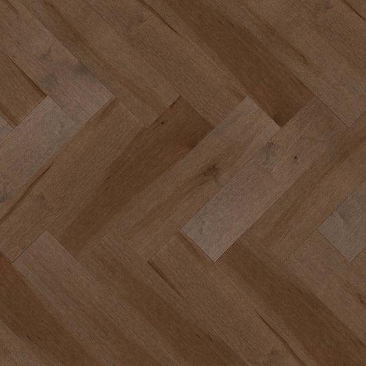 Admiration Engineered - Maple in Savanna - 5" Herringbone Engraved Hardwood