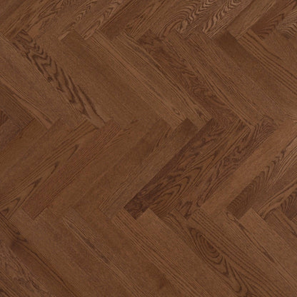 Admiration Engineered - Red Oak in Savanna - 5" Herringbone Smooth Hardwood