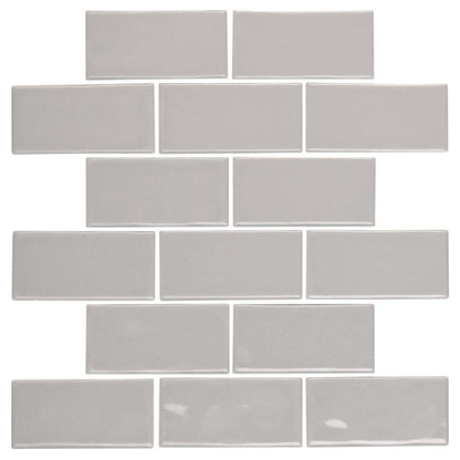 Regina in Light Gray Mosaic Brick-Joint Tile