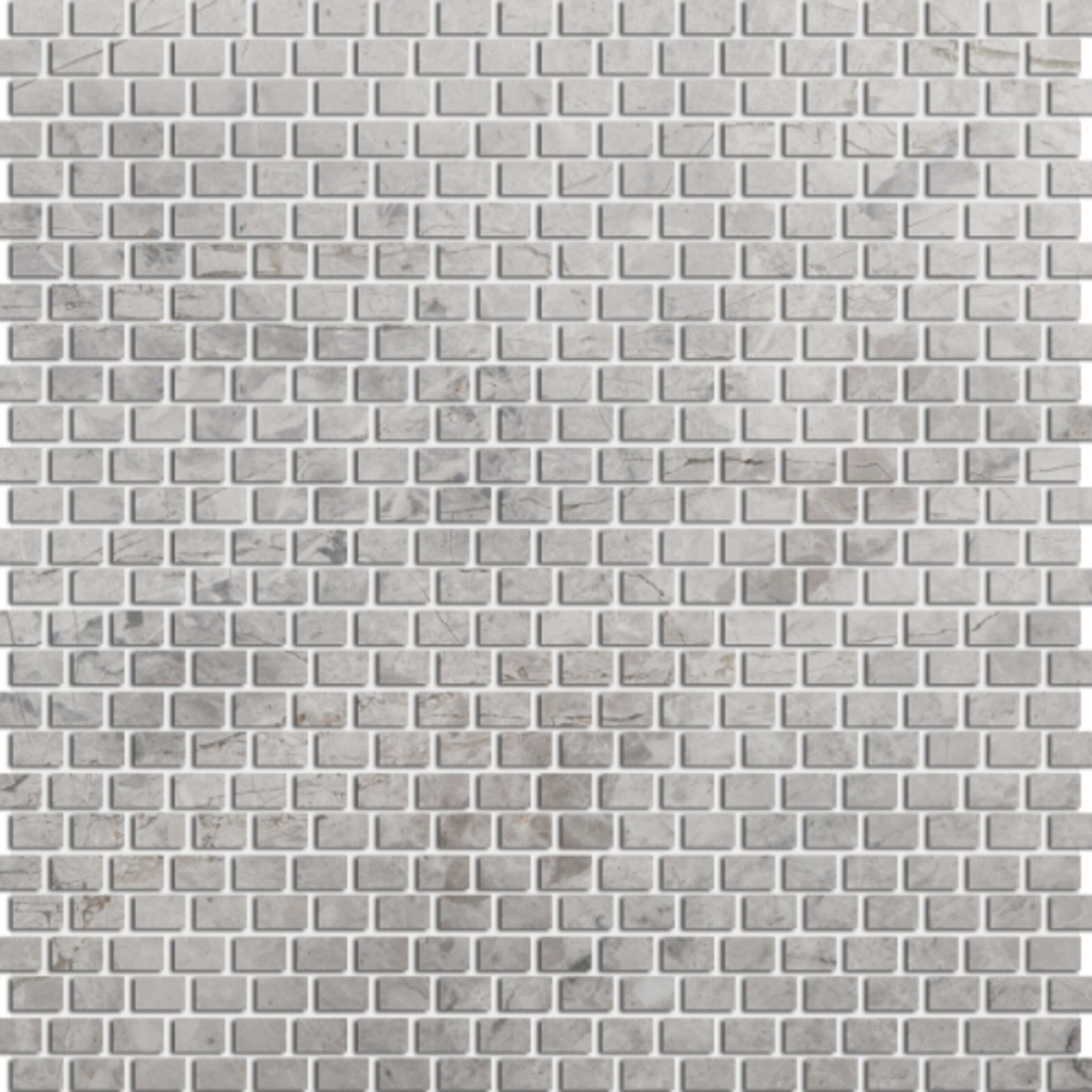 Marble Silver Collection in Silver Polished - Mini Offset Natural Stone
