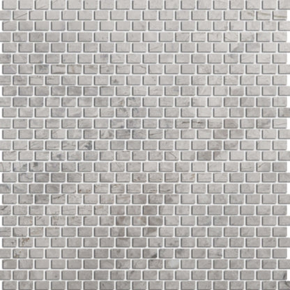 Marble Silver Collection in Silver Polished - Mini Offset Natural Stone